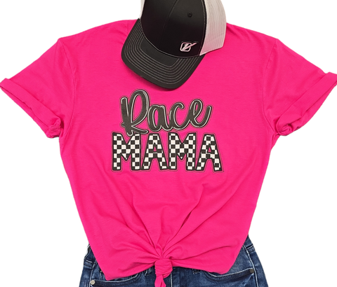 Race Mom T-Shirt Pink