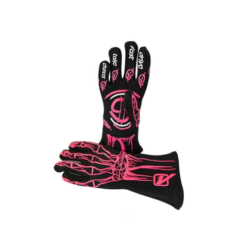 2-Layer SFI 5 Racing Gloves - Bones