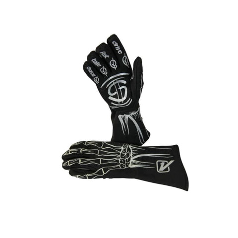 2-Layer SFI 5 Racing Gloves - Bones