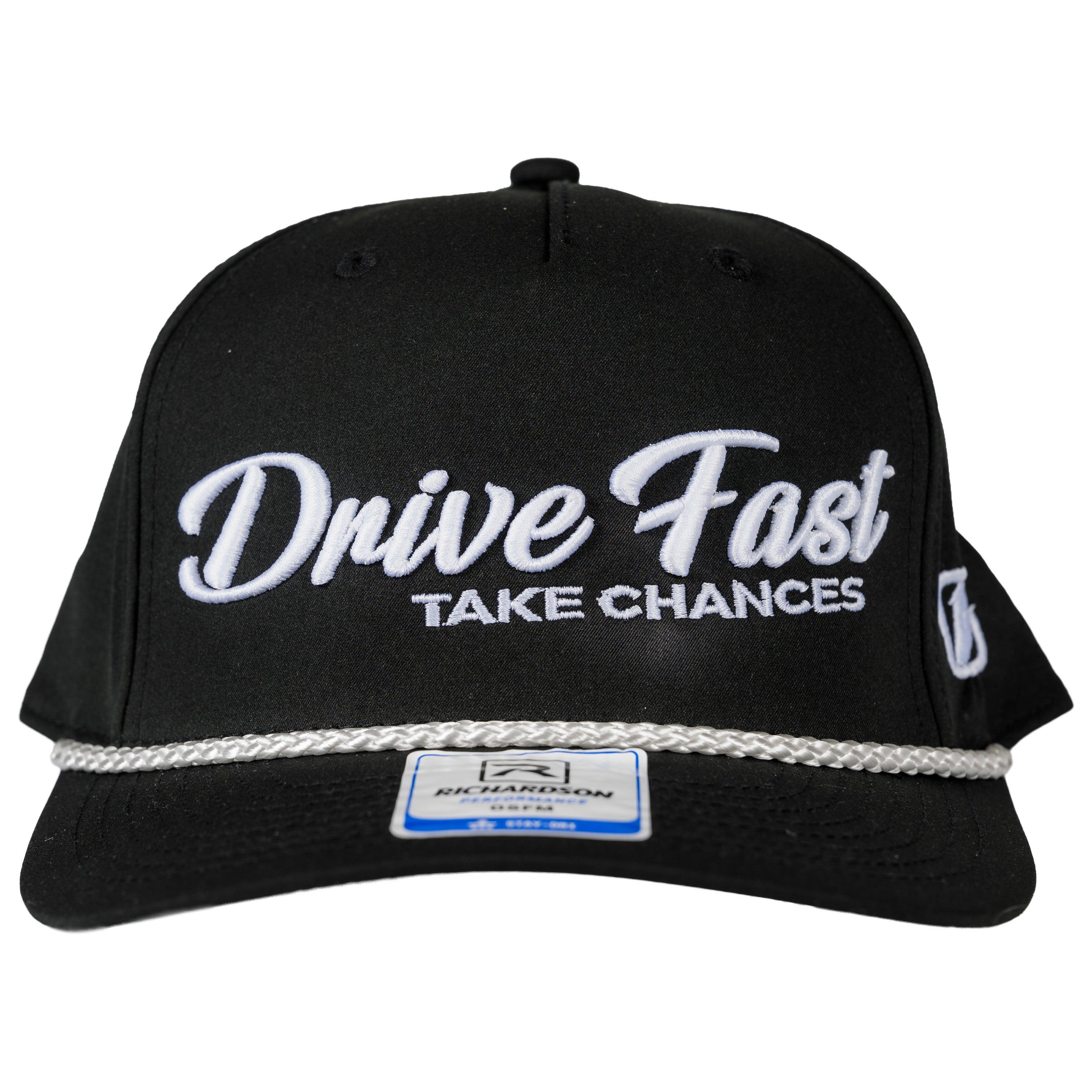 Drive Fast, Take Chances - Script Black Hat with White Rope - Performa ...