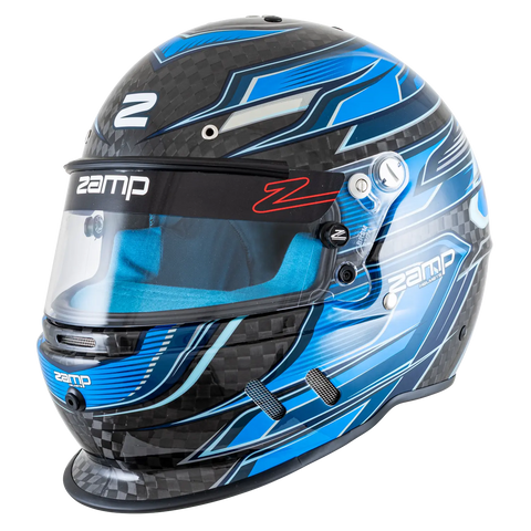 RZ-67D - Carbon Fiber - Blue Graphic Helmet