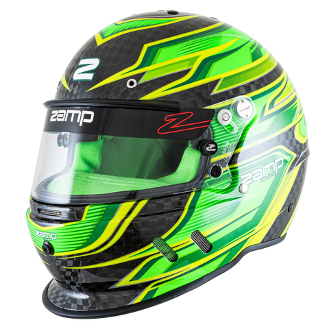 RZ-67 - Carbon Fiber - Green Graphic Helmet