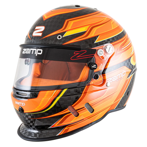 RZ-67 - Carbon Fiber - Orange Graphic Helmet