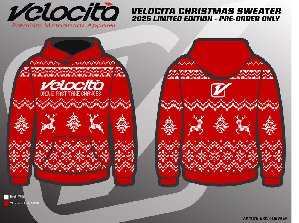 Velocita Christmas Hoodie - PRE-ORDER ONLY!!