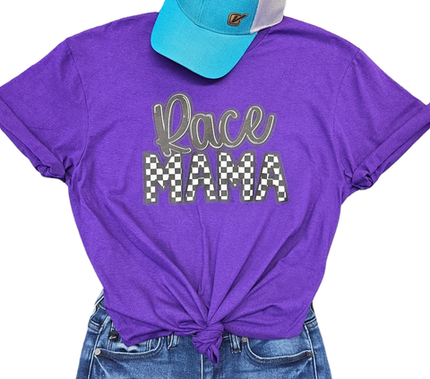 Race Mom T-Shirt Purple