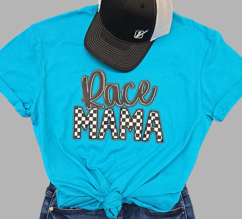 Race Mom T-Shirt Tropical Blue