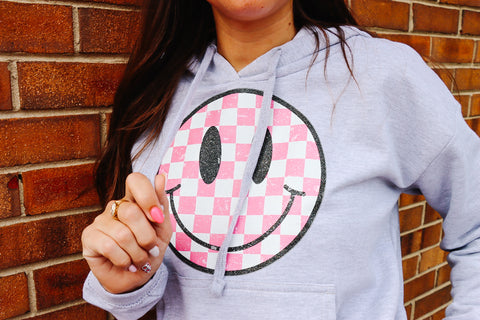 Cropped Smiley Face Hoodie