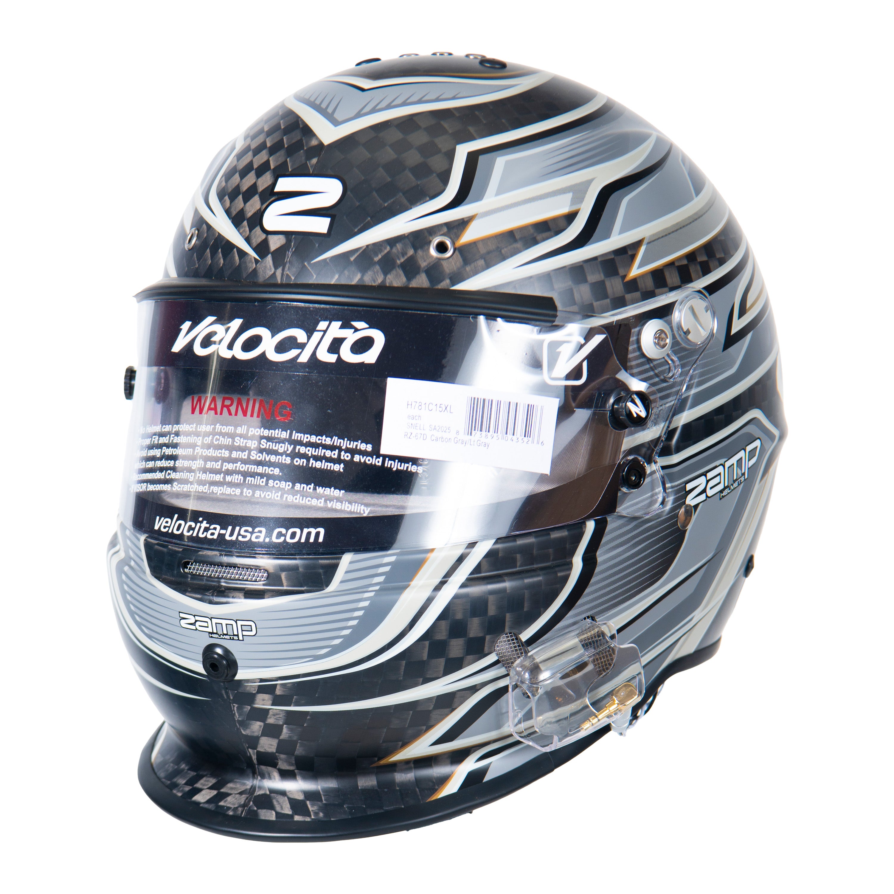 RZ-67 Pro Series-Carbon Fiber-Gray Graphic Helmet 2XL / Nitrobee