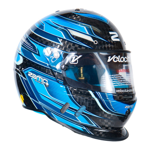 RZ-67D - Carbon Fiber - Blue Graphic Helmet