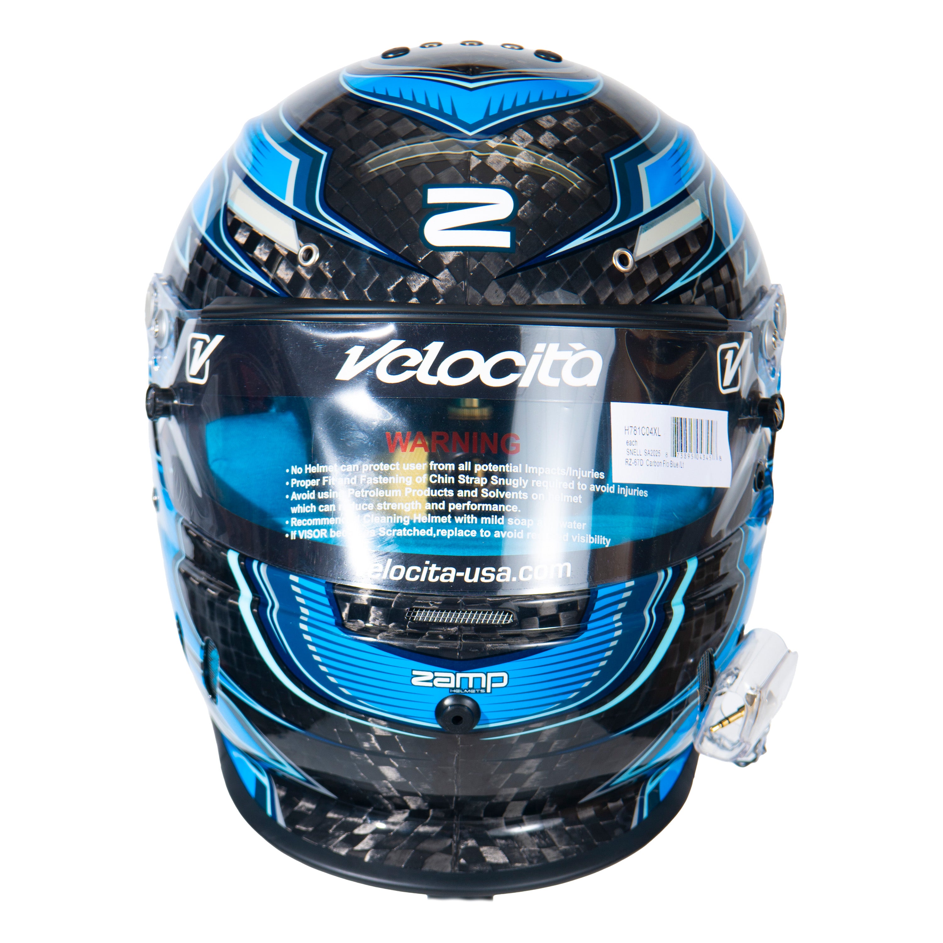 RZ-67 Pro Series-Carbon Fiber-Blue Graphic Helmet 2XL / Nitrobee