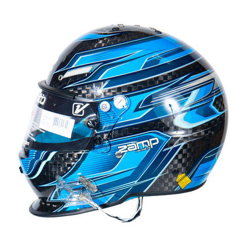 RZ-67D - Carbon Fiber - Blue Graphic Helmet