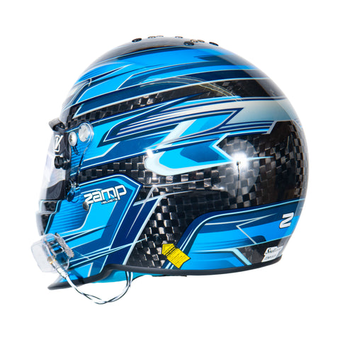 RZ-67D - Carbon Fiber - Blue Graphic Helmet