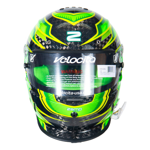 RZ-67 - Carbon Fiber - Green Graphic Helmet