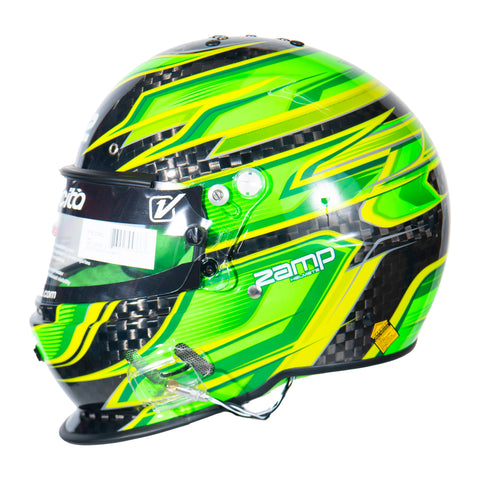 RZ-67 - Carbon Fiber - Green Graphic Helmet