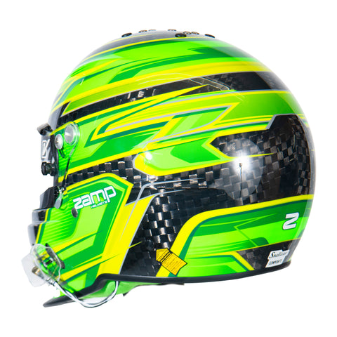 RZ-67 - Carbon Fiber - Green Graphic Helmet