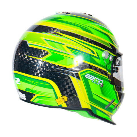 RZ-67 - Carbon Fiber - Green Graphic Helmet