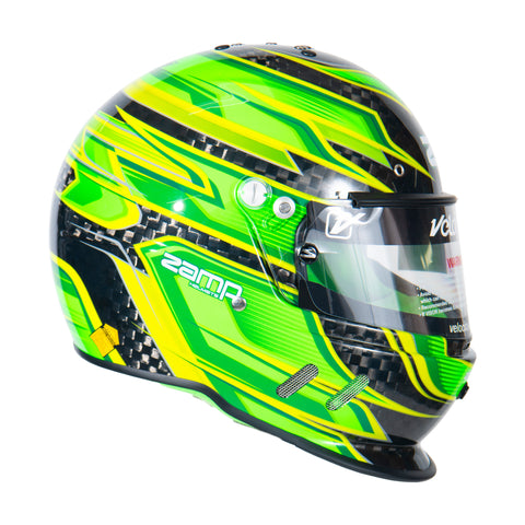 RZ-67 - Carbon Fiber - Green Graphic Helmet