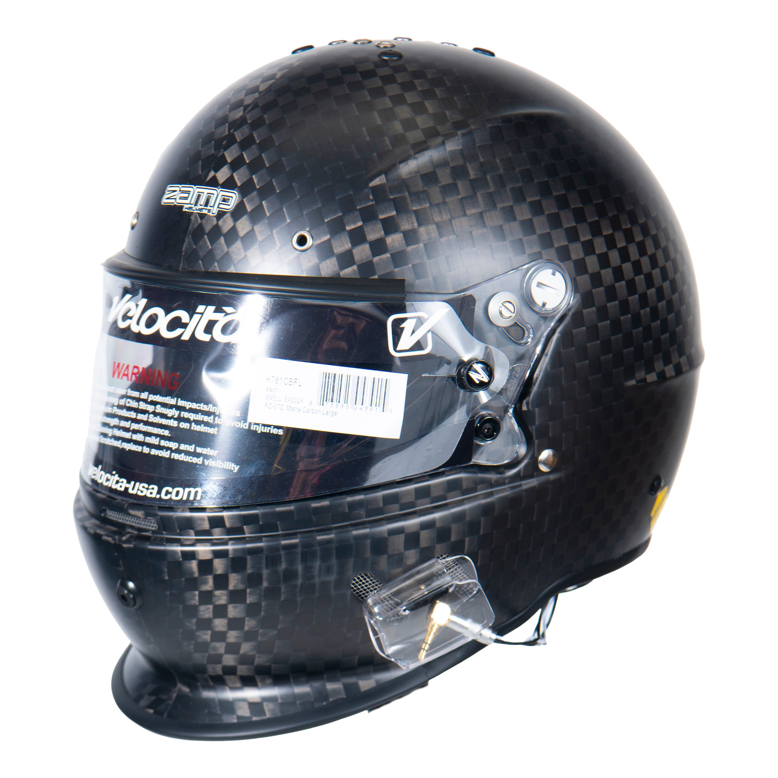 RZ-67 Pro Series-Carbon Fiber-Matte Black Helmet X Large / Raceiver