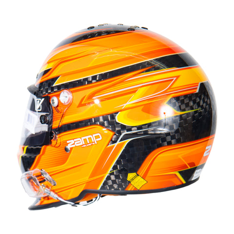 RZ-67 - Carbon Fiber - Orange Graphic Helmet