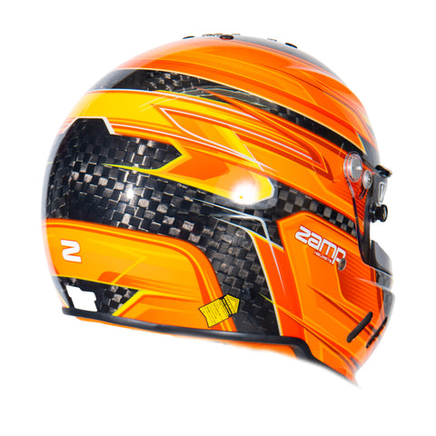 RZ-67 - Carbon Fiber - Orange Graphic Helmet
