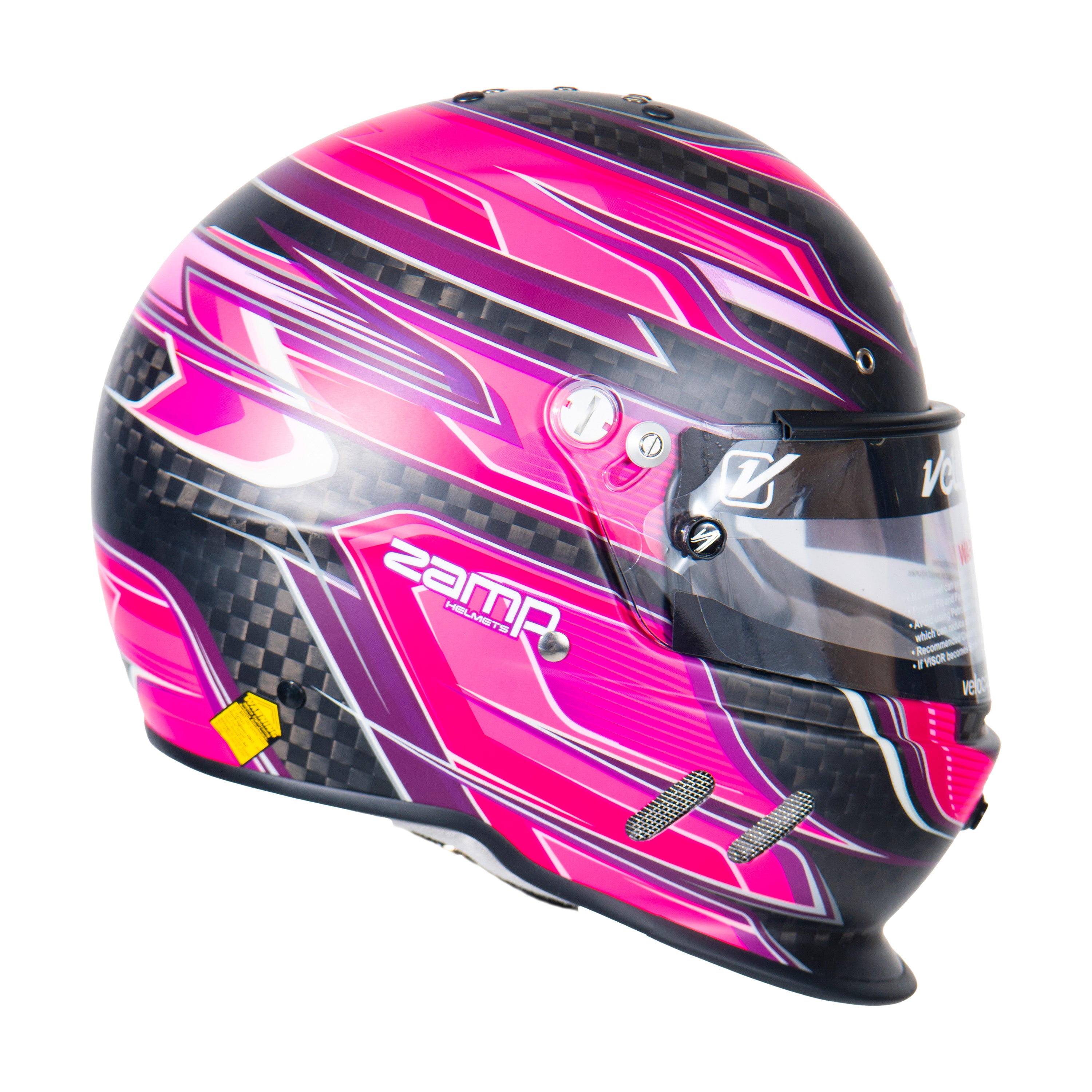 RZ-67 Pro Series-Carbon Fiber-Pink Graphic Helmet X Small / Raceiver