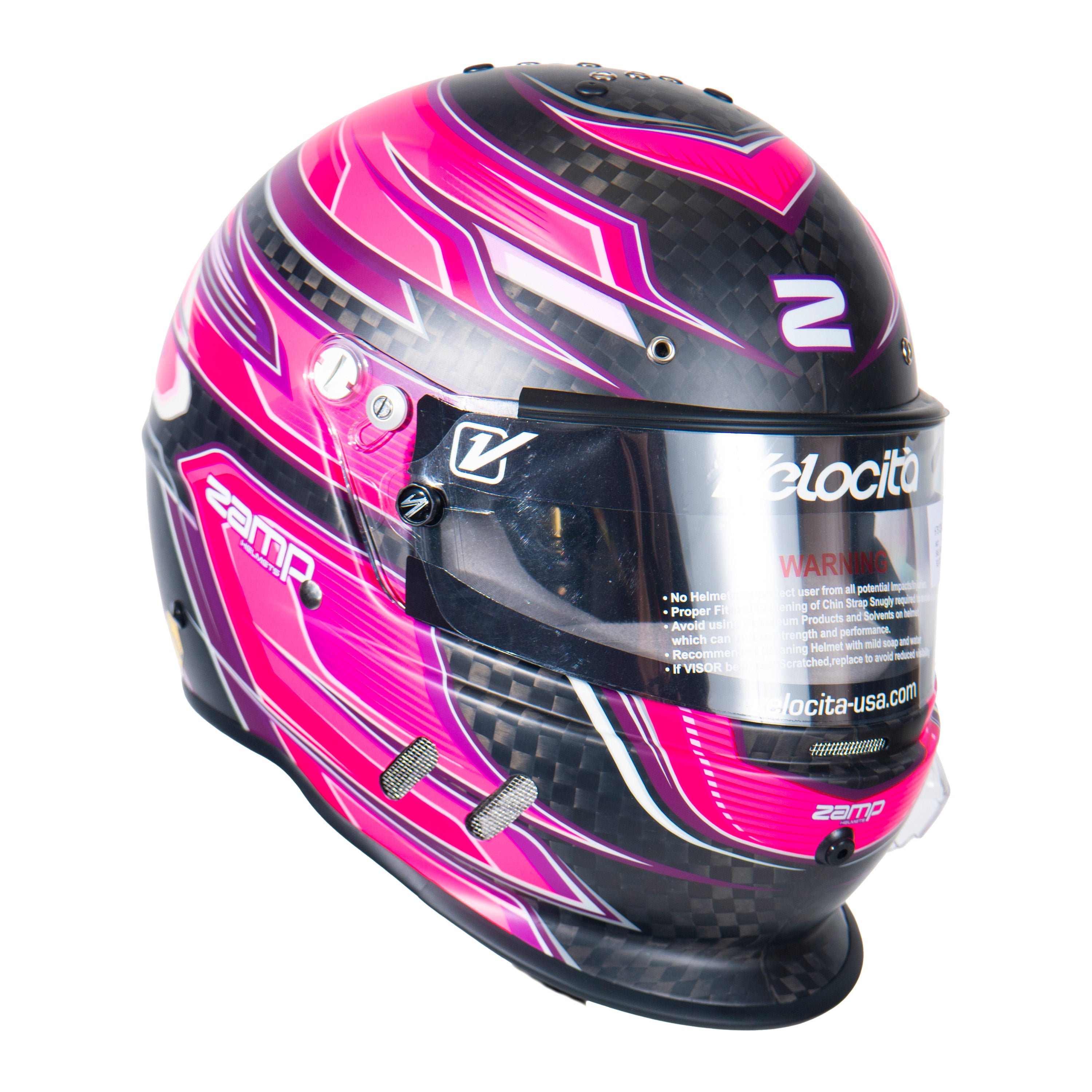 RZ-67 Pro Series-Carbon Fiber-Pink Graphic Helmet– Velocita-USA