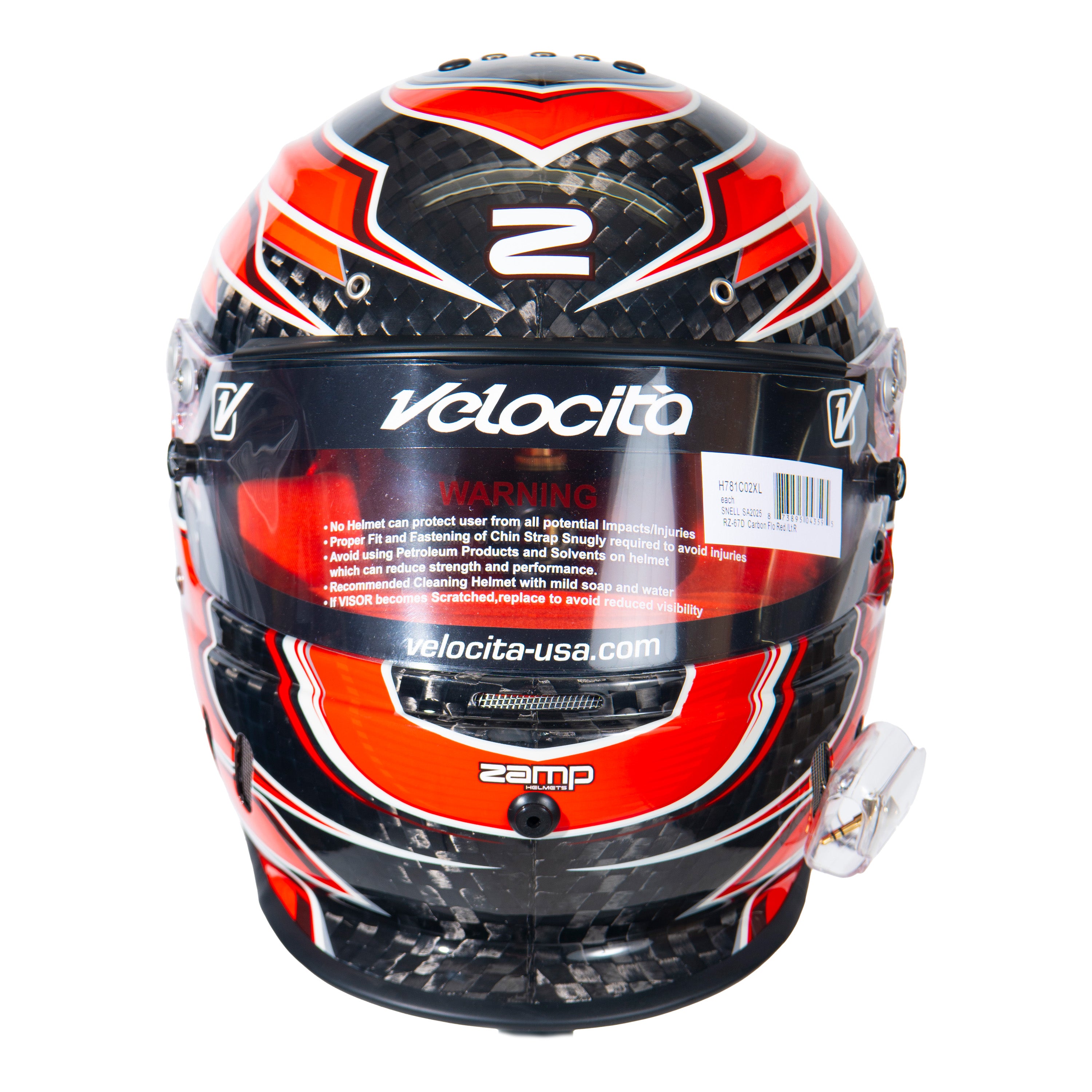 RZ-67 Pro Series-Carbon Fiber-Red Graphic Helmet– Velocita-USA