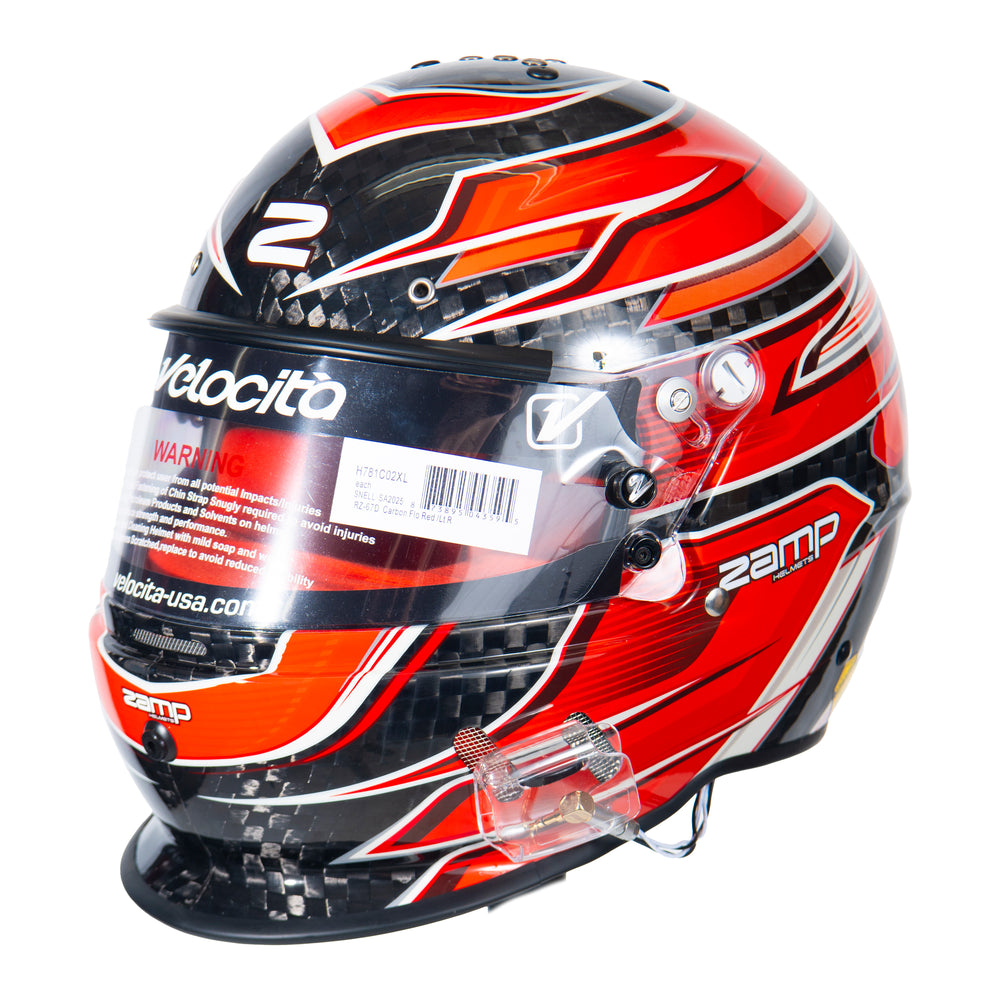 RZ-67 Pro Series-Carbon Fiber-Red Graphic Helmet