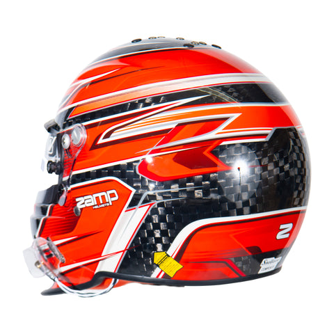 RZ-67 Pro Series-Carbon Fiber-Red Graphic Helmet