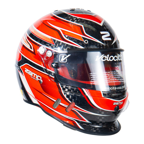 RZ-67 Pro Series-Carbon Fiber-Red Graphic Helmet