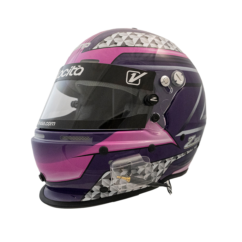 Zamp Purple Racing Helmet RZ-62 PRO Series Helmet Pink/Purple