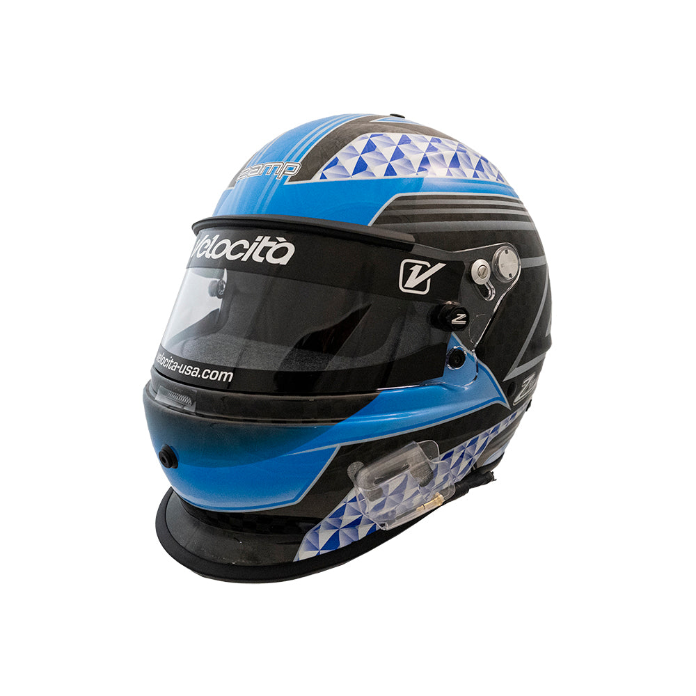 週末限定ンセール Series-Carbon Pro RZ-65 Fiber-Blue Velocita-USA Helmet– Graphic ラケット(軟式用)