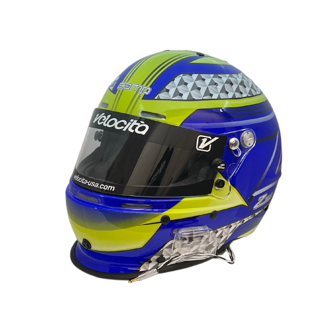 RZ62 PRO Series Helmet Blue/Green Velocitausa